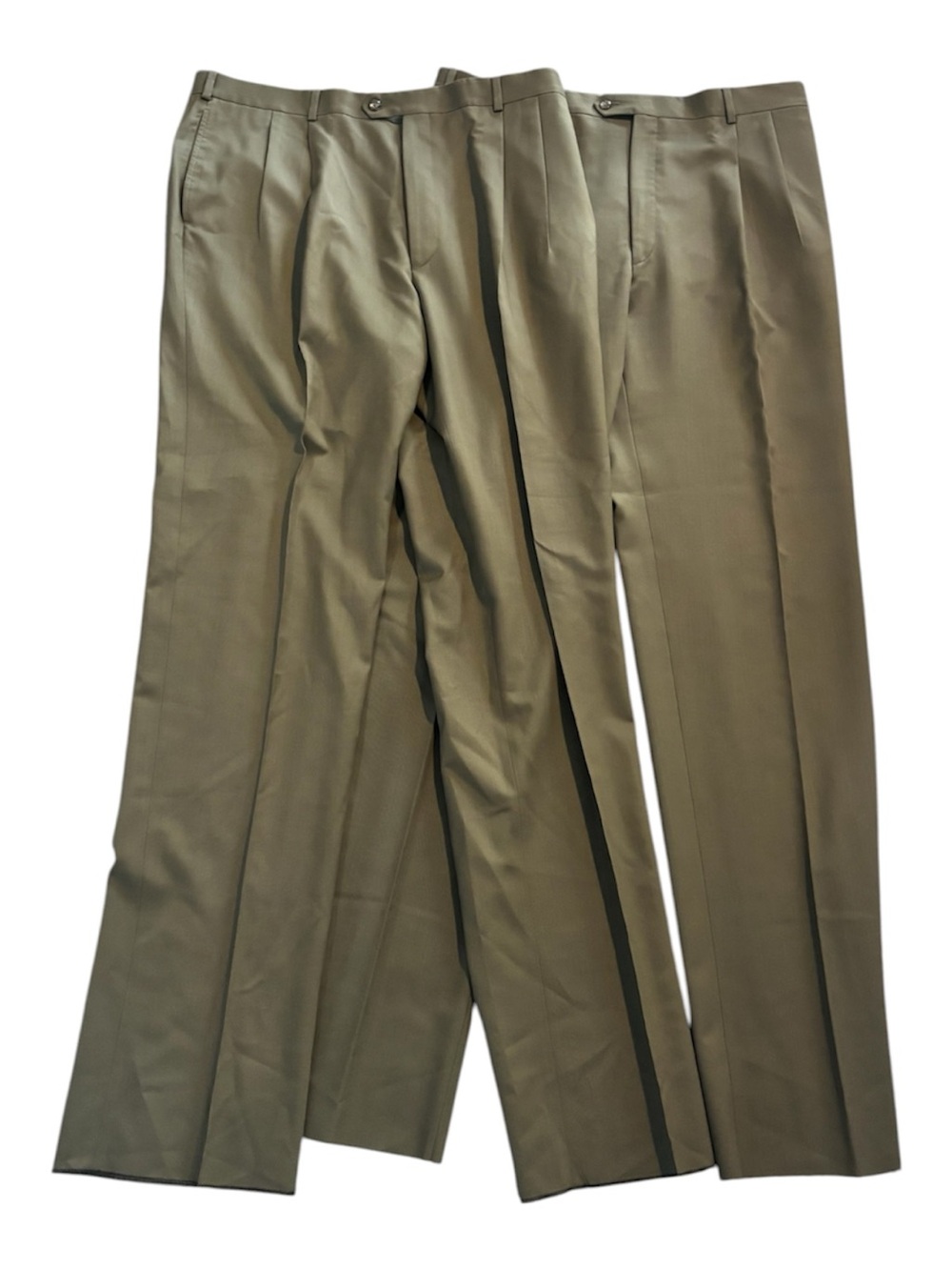 Jos. A. Bank new Tan Pleated Dress Pants 40 long pleat 100% wool
